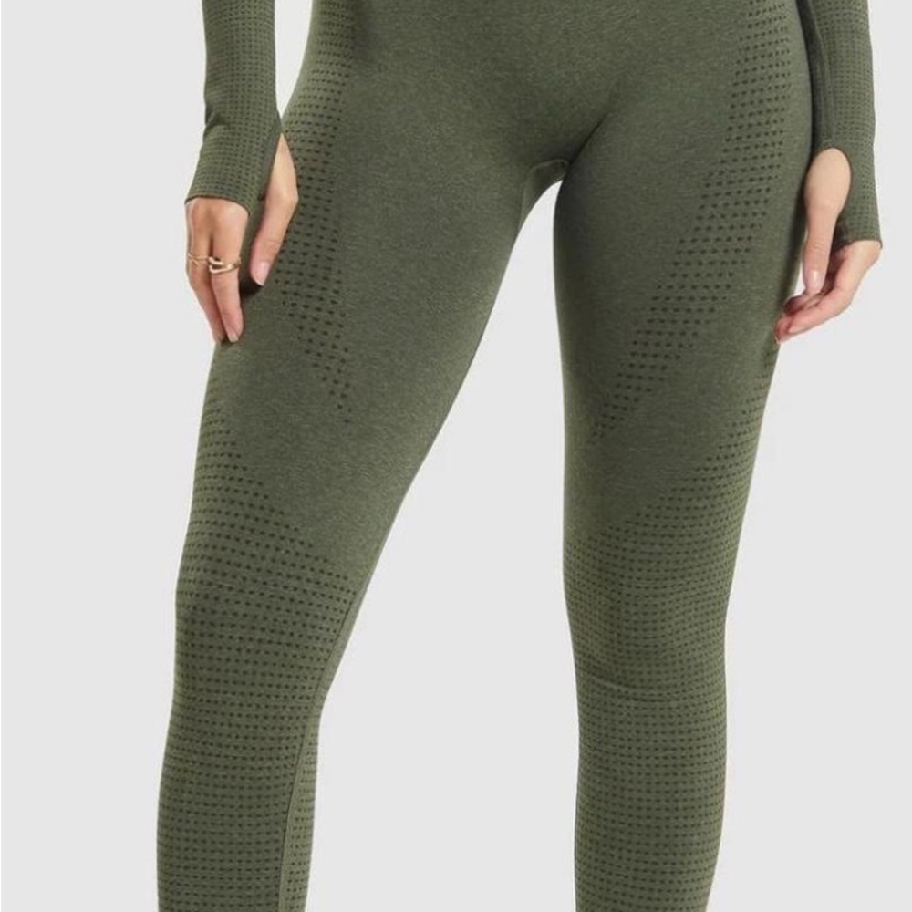 Gymshark Black Leggings with Textured Detail
